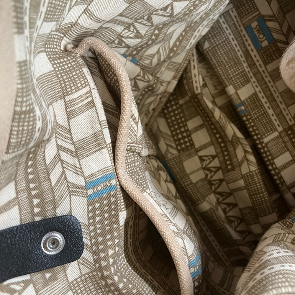 TOMS Chevron Woven Straw Large Tote Bag - Picture 8 of 11